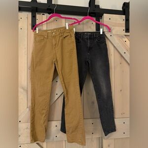 Old Navy Boys Size 14 Black and Tan Jeans Bundle